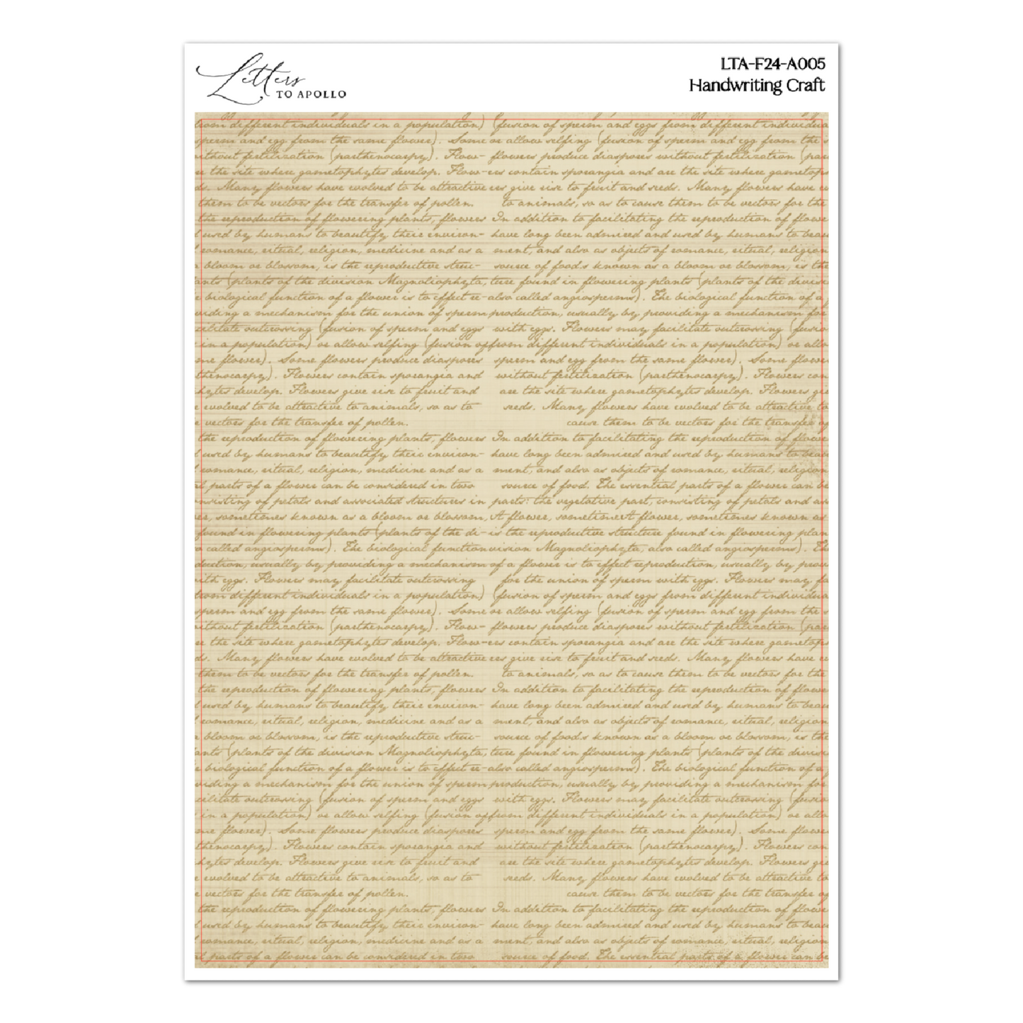 HANDWRITING CRAFT WASHI PAPER