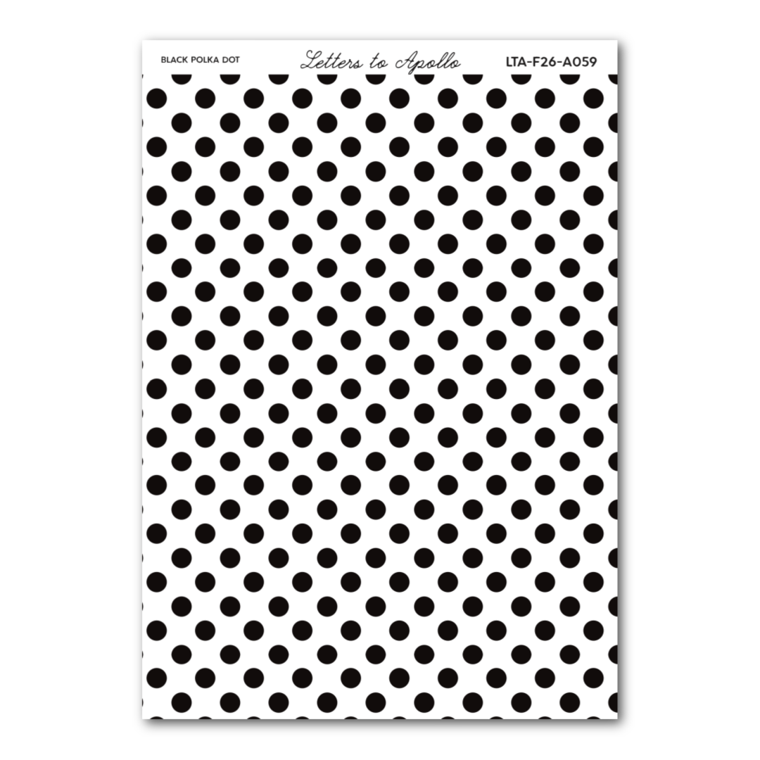 BLACK POLKA DOT WASHI PAPER