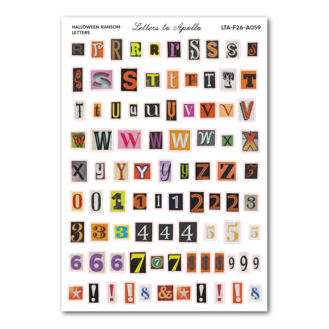 HALLOWEEN RANSOM LETTERS