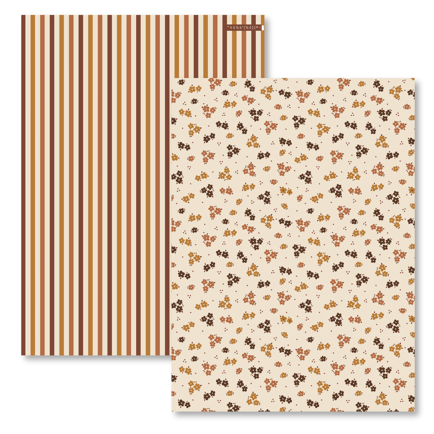 BUTTERSCOTCH BLOOM PLAID PAPER
