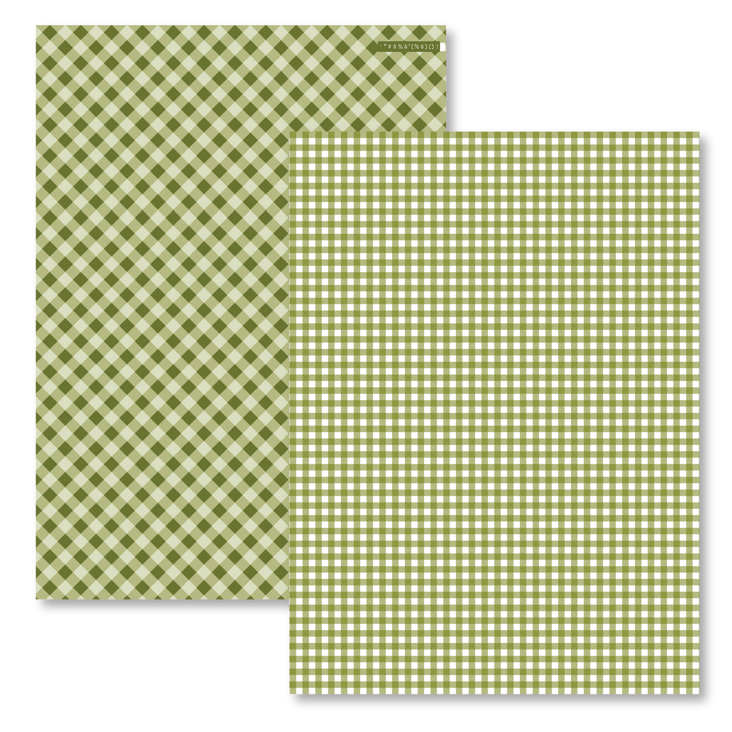 GREEN PLAID PAPER