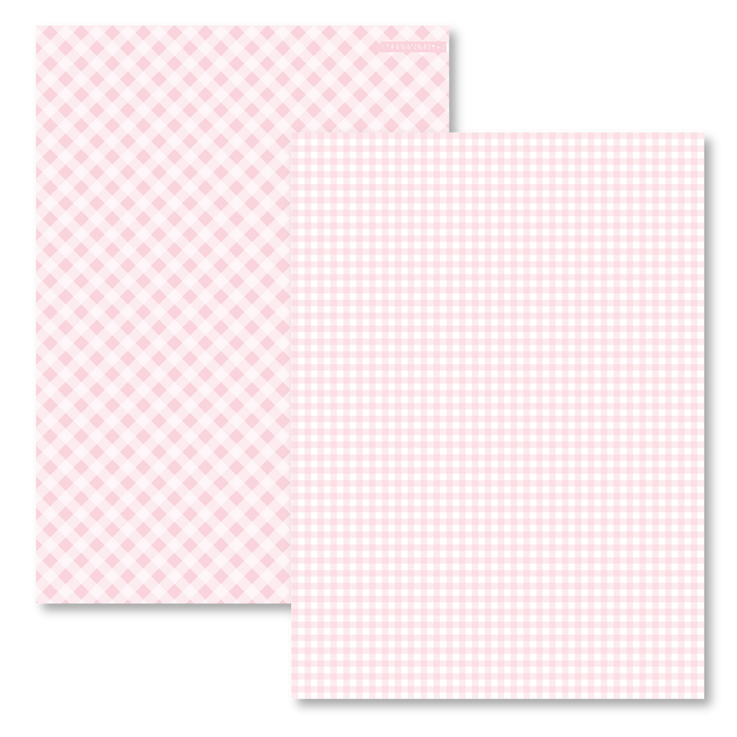 LIGHT PINK PLAID PAPER