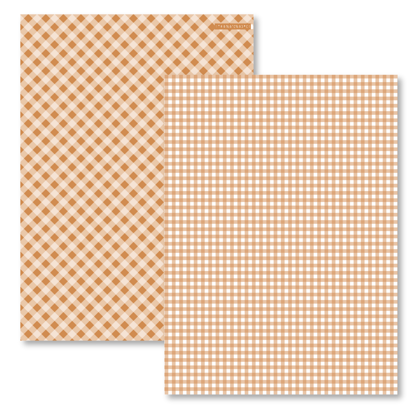 BURNT ORANGE PLAID PAPER