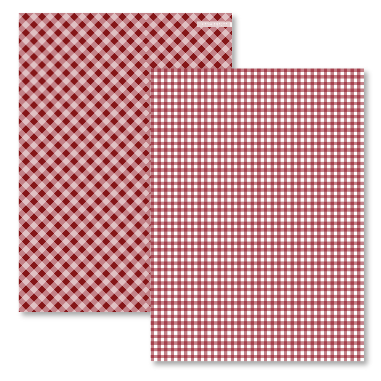 MAROON PLAID PAPER