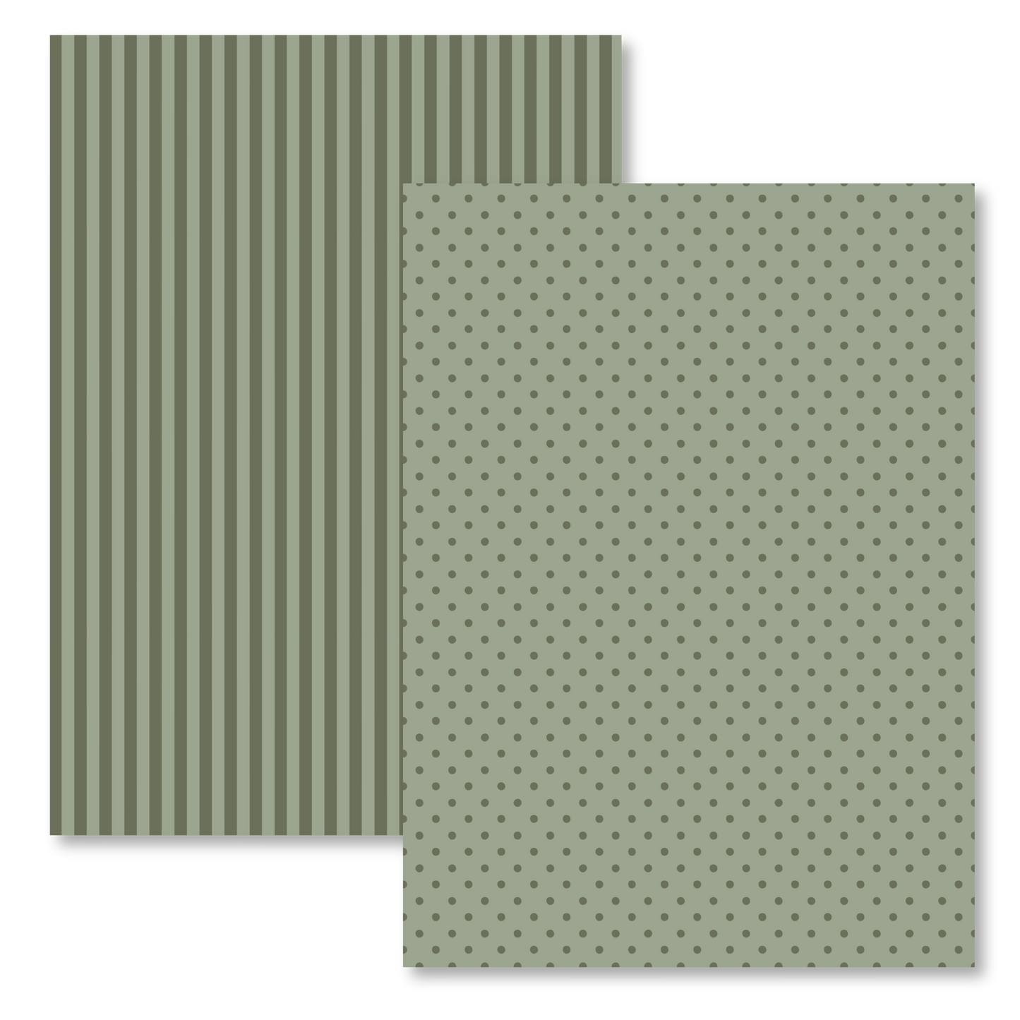OLIVE INVERTED STRIPES & DOTS