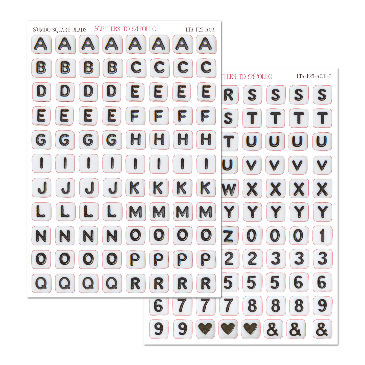 JUMBO SQUARE BEAD LETTERS