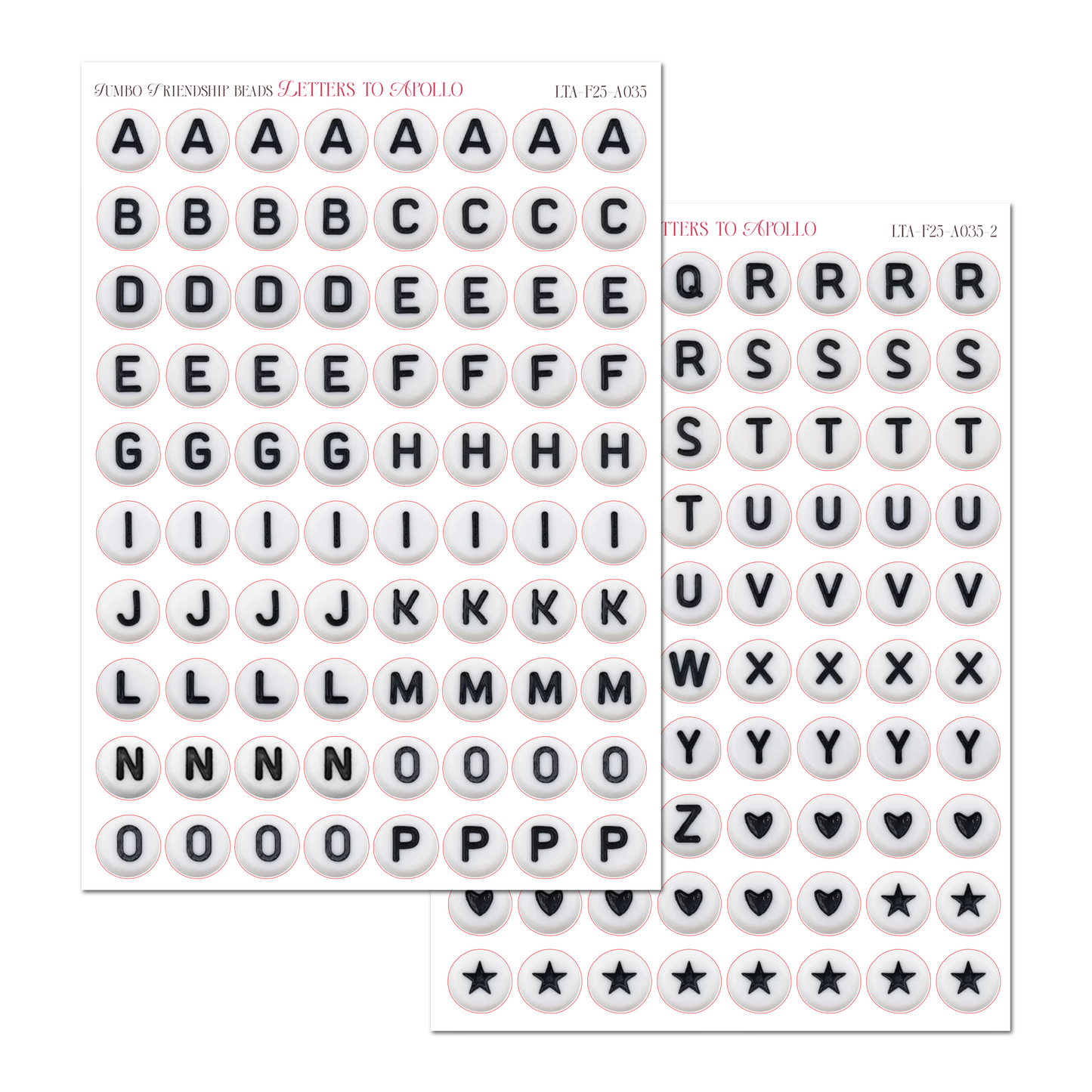 JUMBO FRIENDSHIP BEAD LETTERS