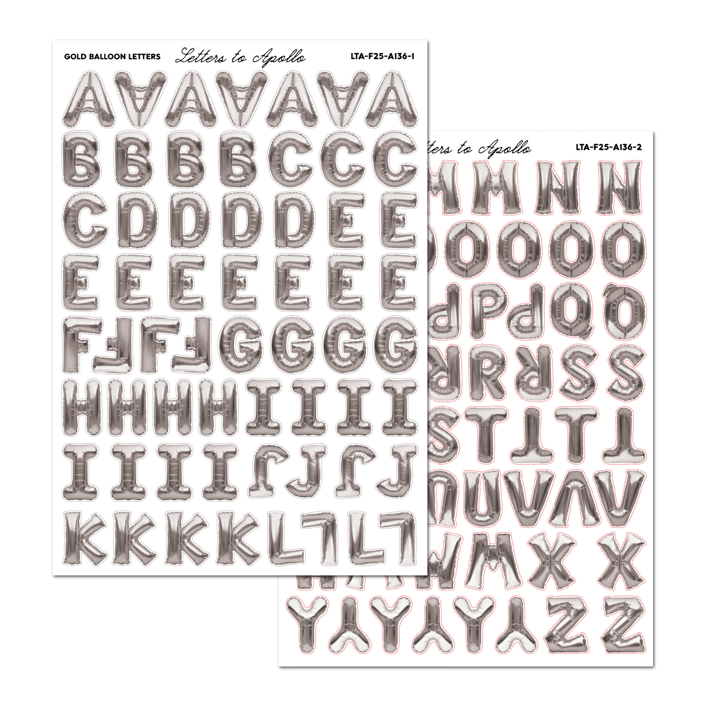 SILVER BALLON LETTERS