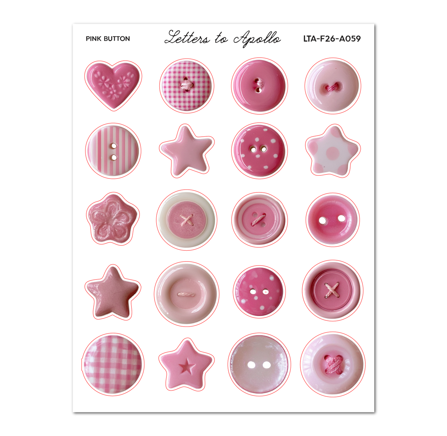 PINK BUTTONS- THRIFTY TUESDAY