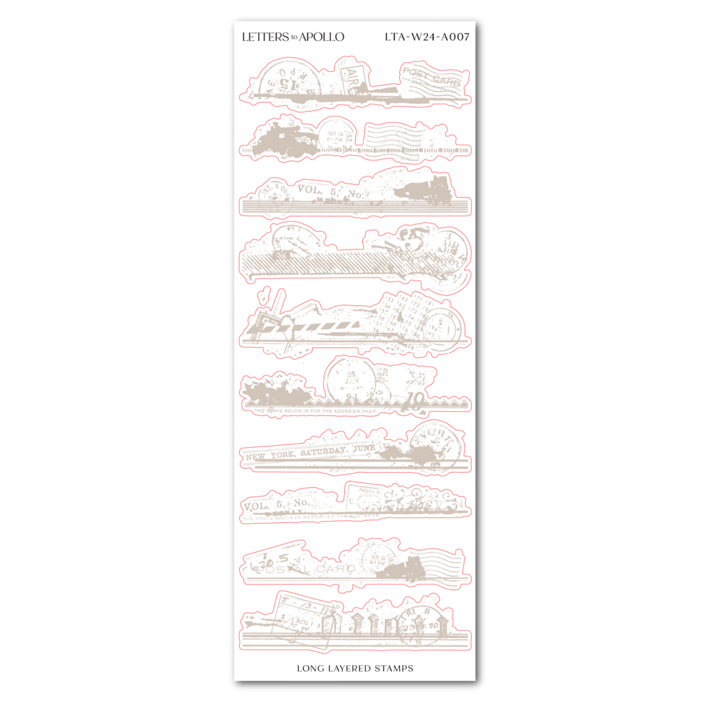 WHEAT LONG LAYERED STAMPS