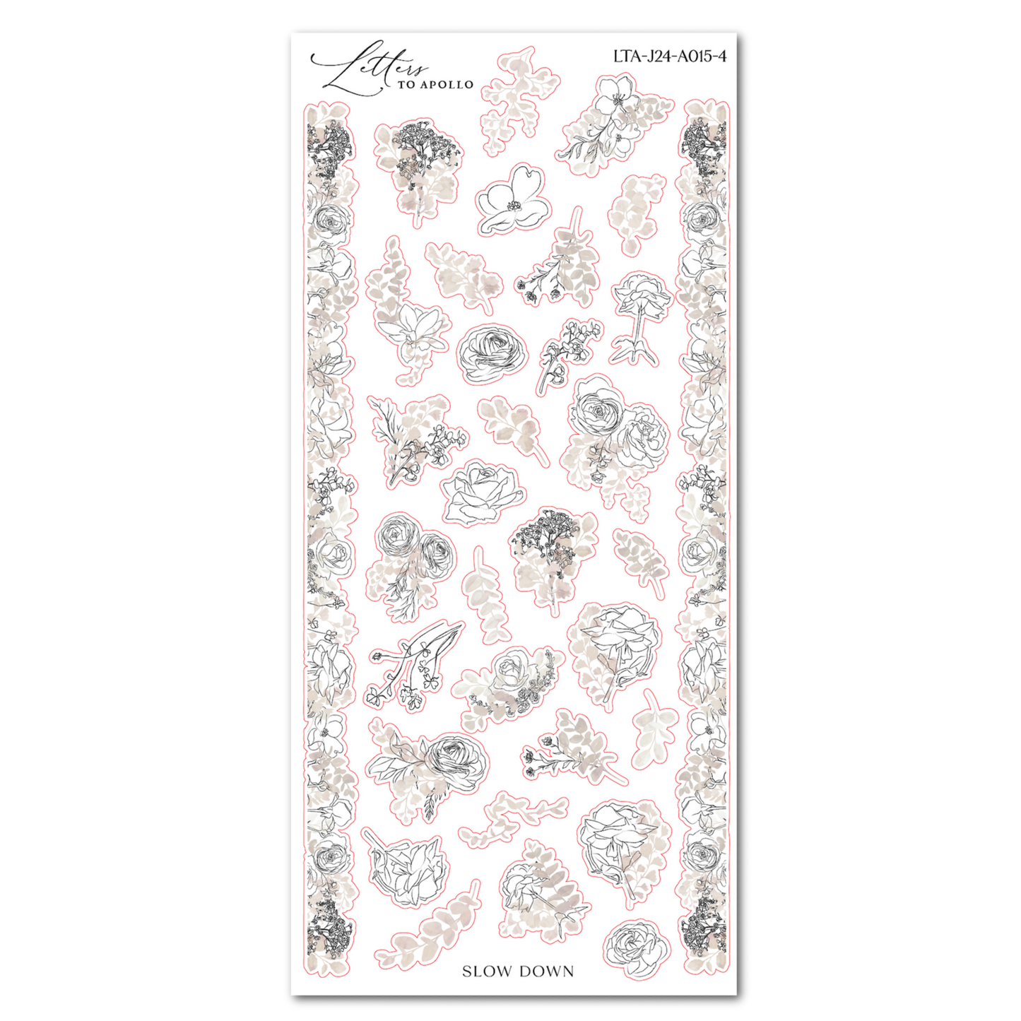 SLOW DOWN FLORAL AND FLORAL WASHI