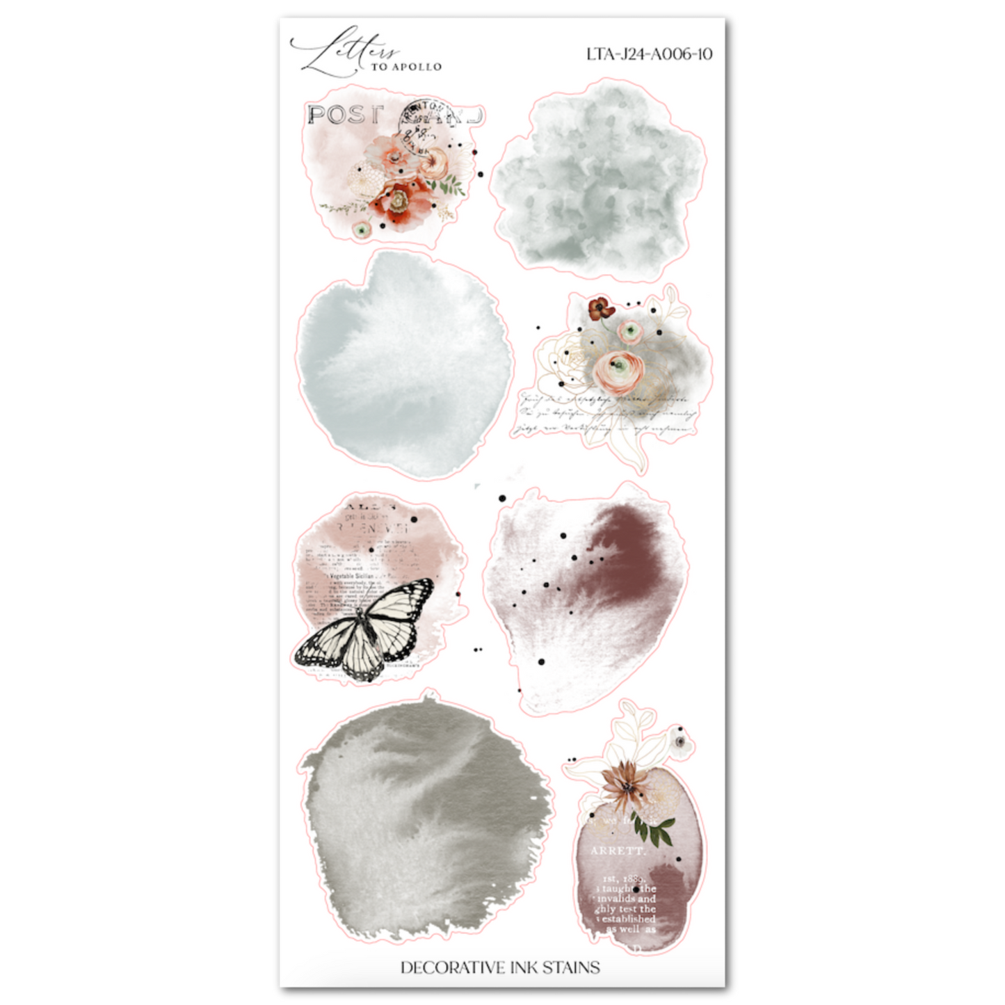 Camp Decorative Ink Stains