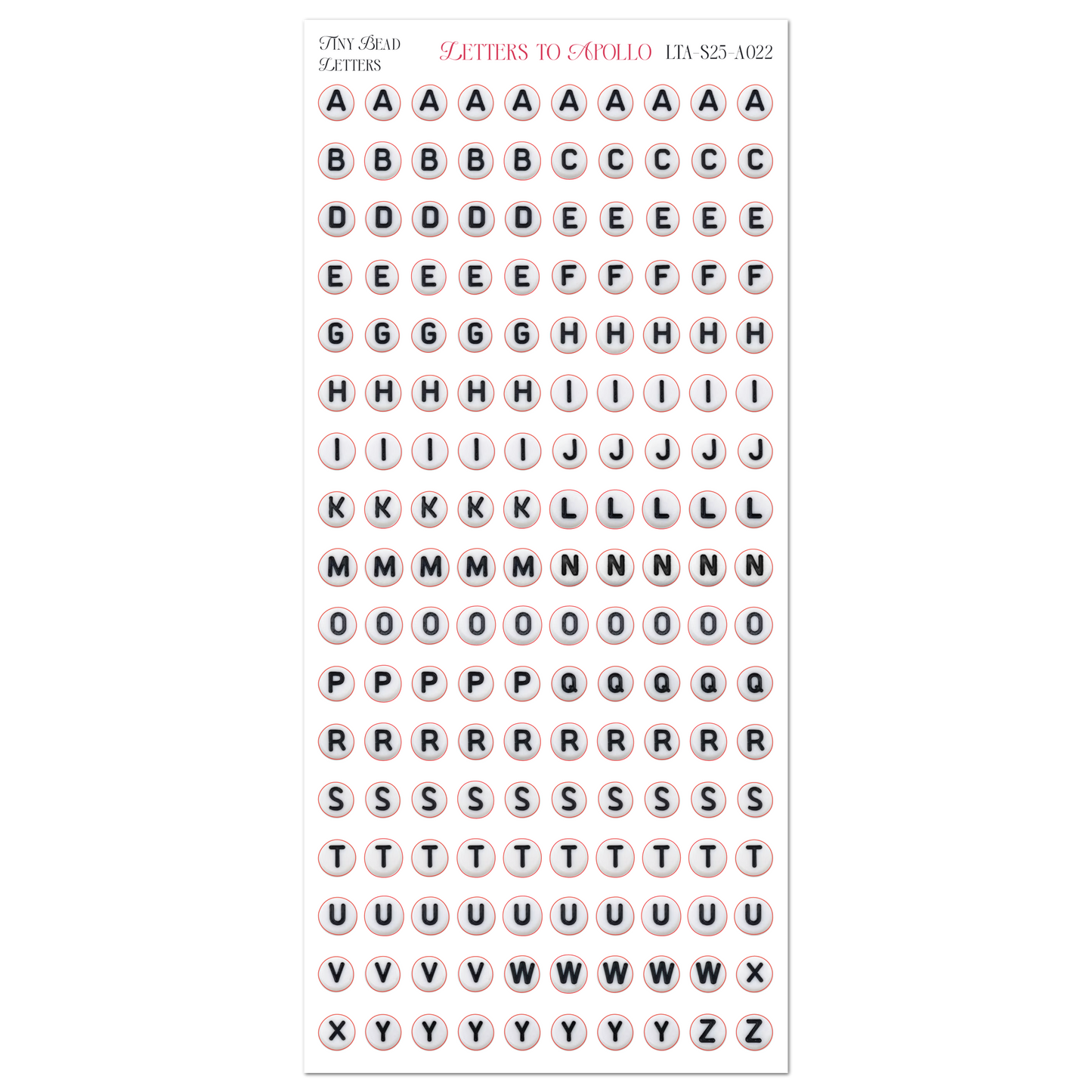 TINY FRIENDSHIP LETTER BEADS