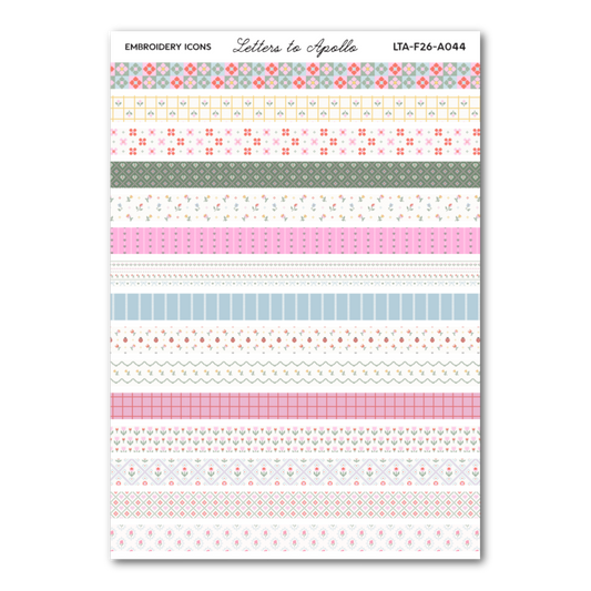 EMBROIDERY WASHI STRIPS
