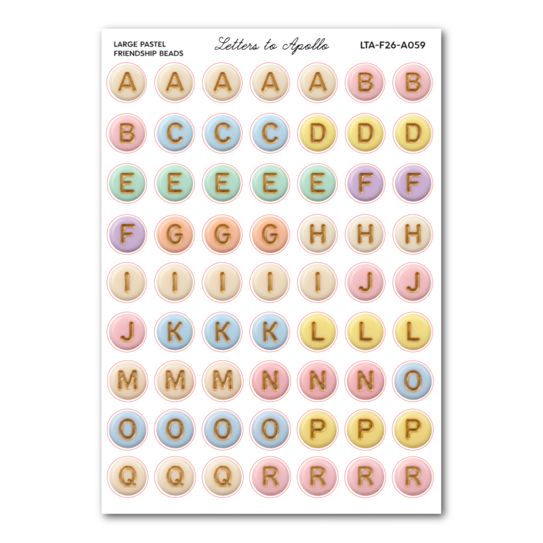 JUMBO PASTEL FRIENDSHIP BEADS