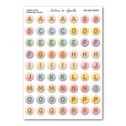 JUMBO PASTEL FRIENDSHIP BEADS