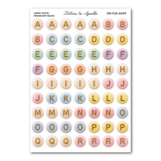 JUMBO PASTEL FRIENDSHIP BEADS