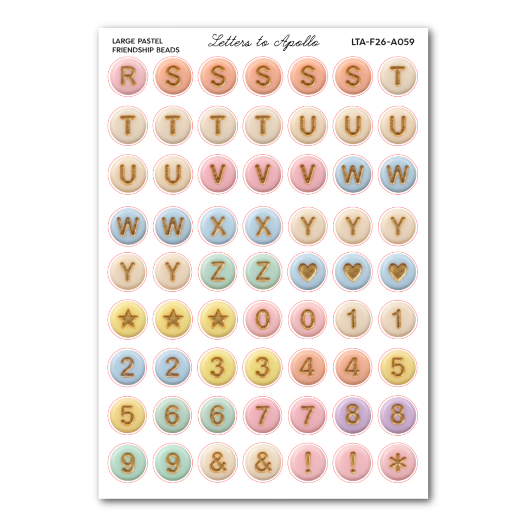 JUMBO PASTEL FRIENDSHIP BEADS