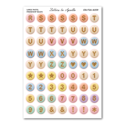 JUMBO PASTEL FRIENDSHIP BEADS