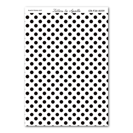 BLACK POLKA DOT WASHI PAPER