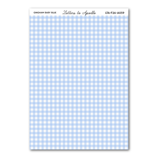 BABY BLUE GINGHAM WASHI PAPER