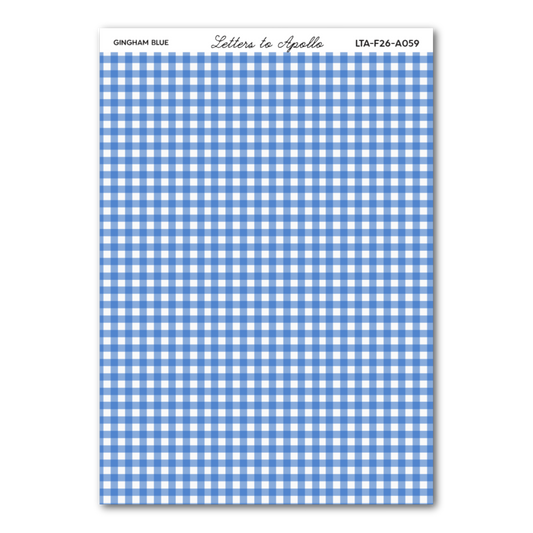 BLUE GINGHAM WASHI PAPER