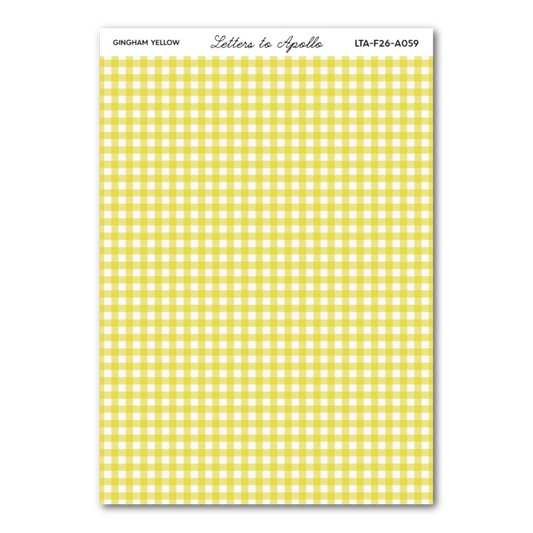 YELLOW GINGHAM WASHI PAPER
