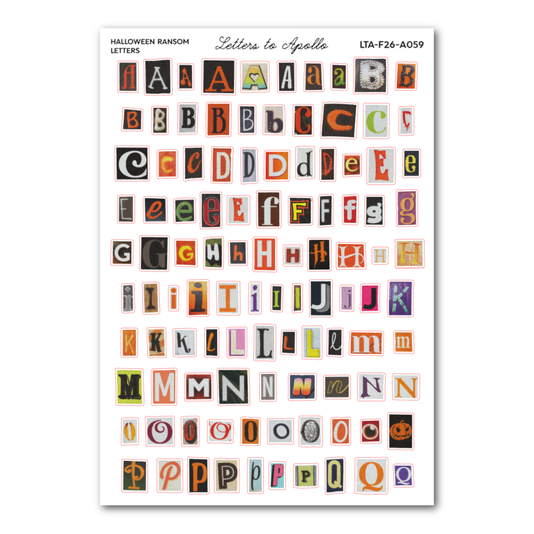 HALLOWEEN RANSOM LETTERS