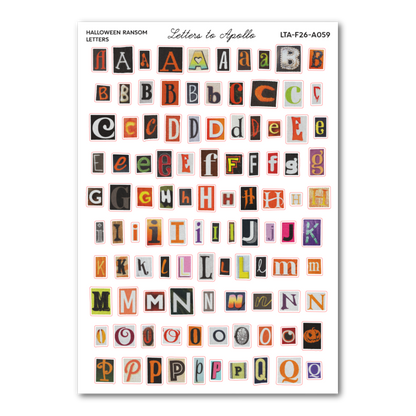 HALLOWEEN RANSOM LETTERS