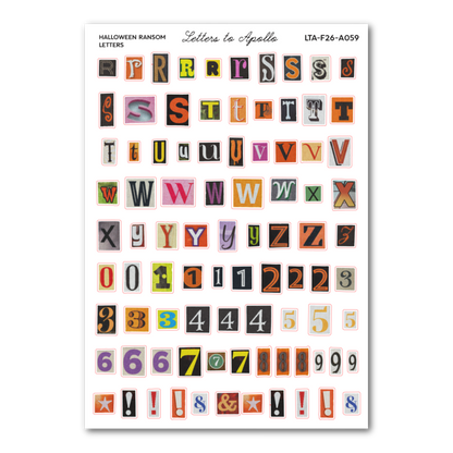 HALLOWEEN RANSOM LETTERS
