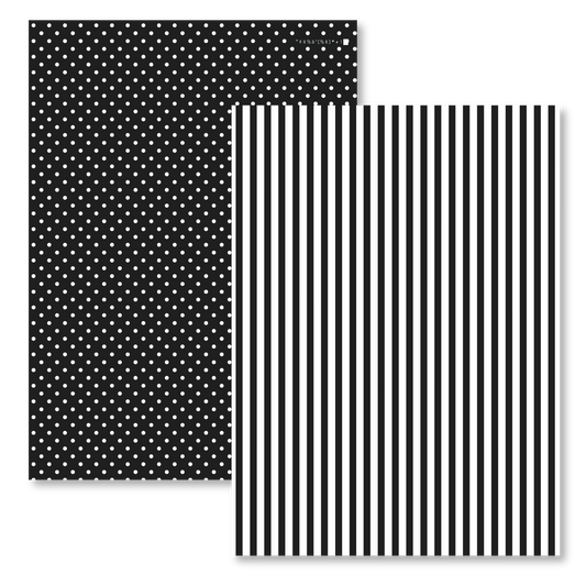 BLACK DOT & STRIPE