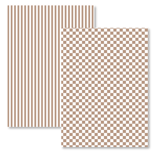 BROWN STRIPES & CHECKERED