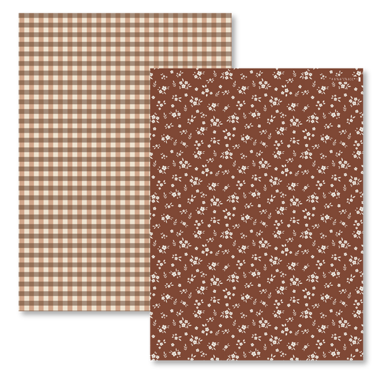 RUST & BLOOM PLAID PAPER