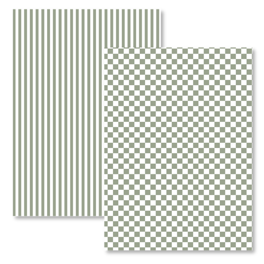 OLIVE STRIPES & CHECKERED