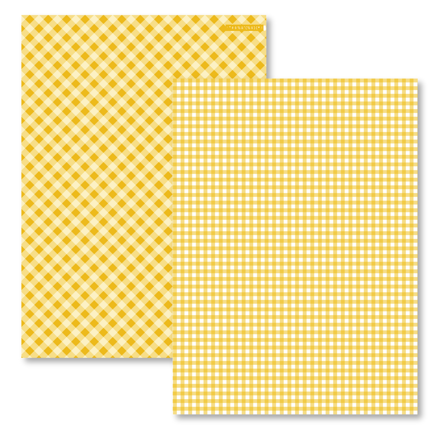 YELLOW PLAID PAPER