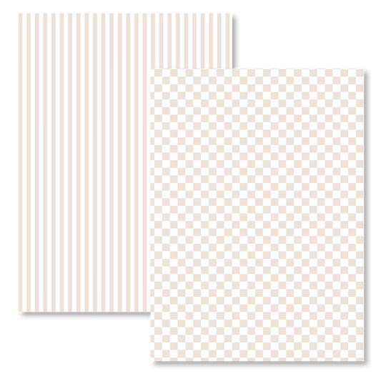 BIEGE STRIPES & CHECKERED