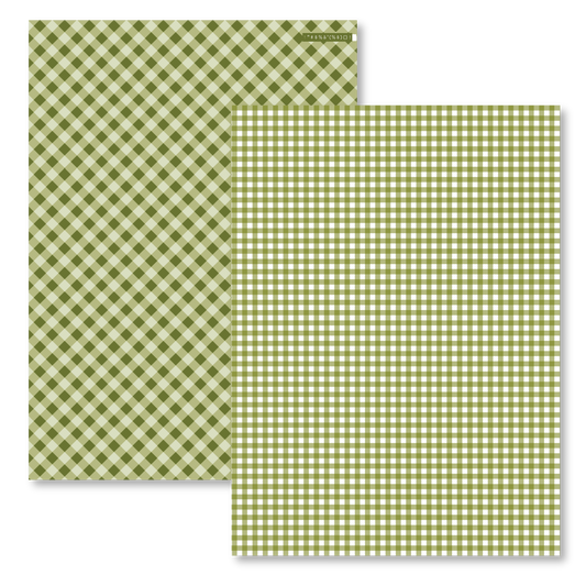 GREEN PLAID PAPER