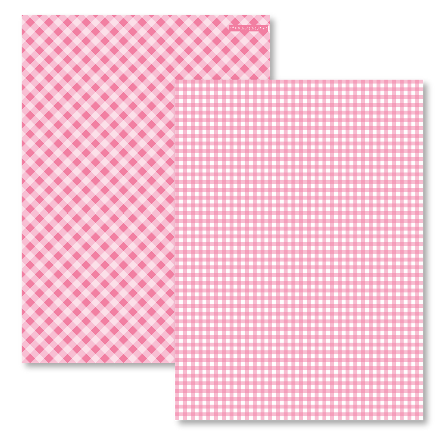 PINK PLAID PAPER
