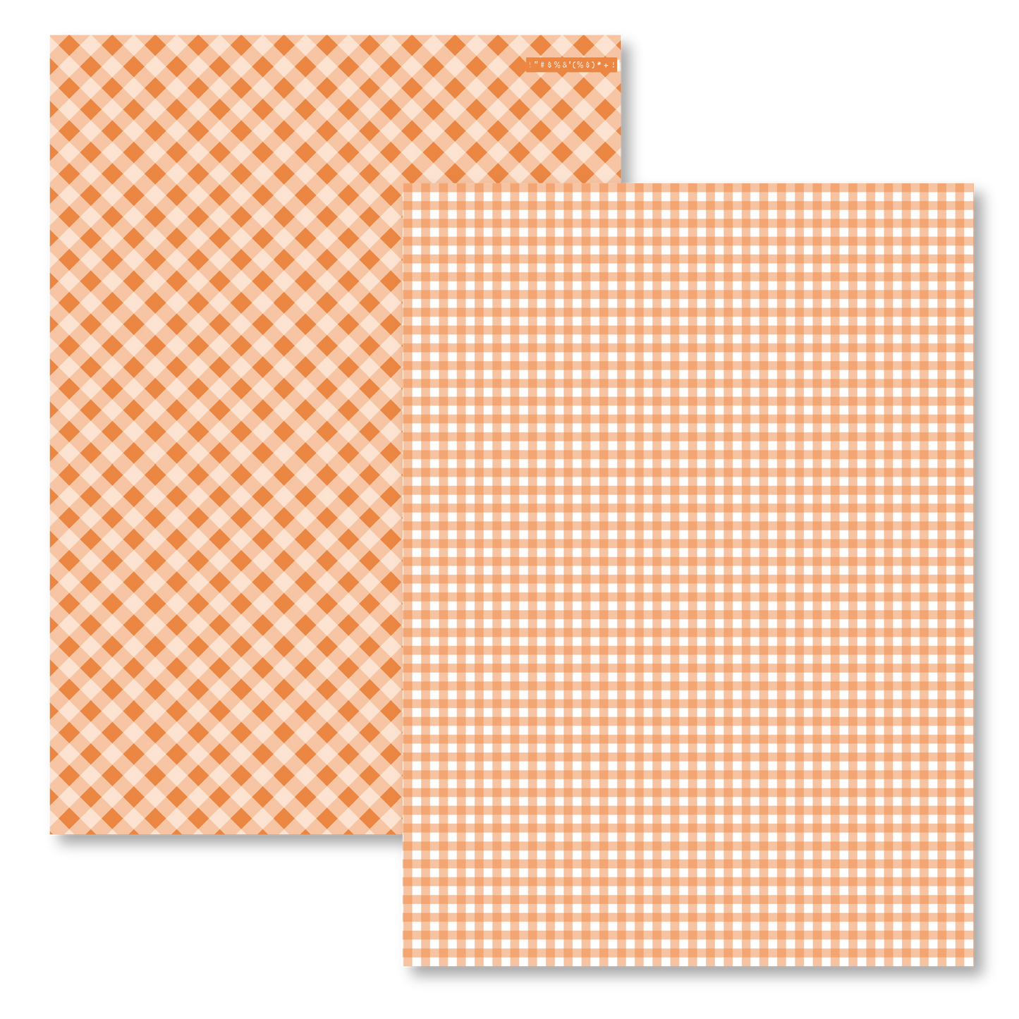 TANGERINE PLAID PAPER