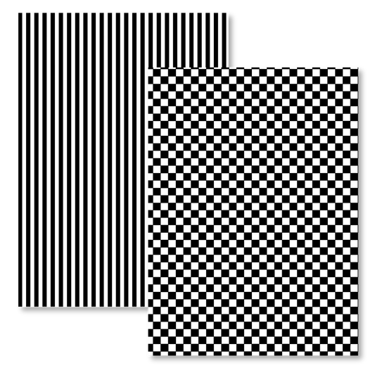 BLACK STRIPES & CHECKERED