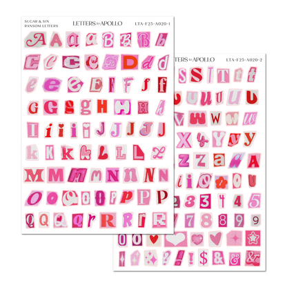 SUGAR & SIN RANSOM LETTERS