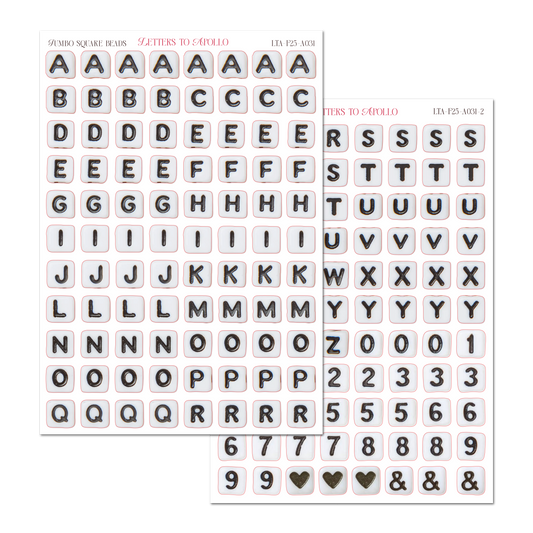 JUMBO SQUARE BEAD LETTERS