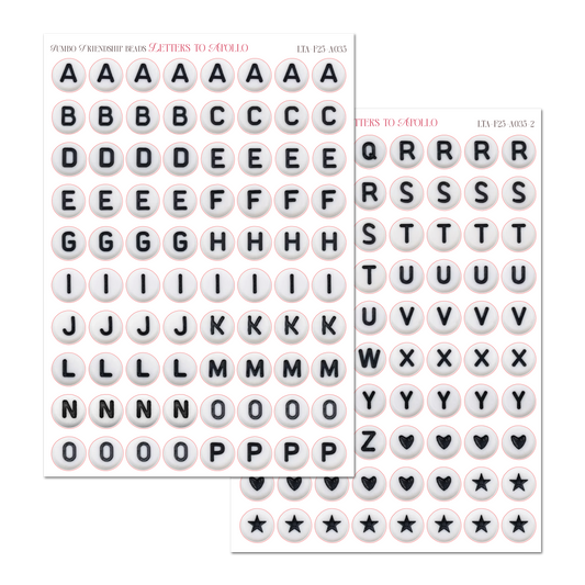 JUMBO FRIENDSHIP BEAD LETTERS
