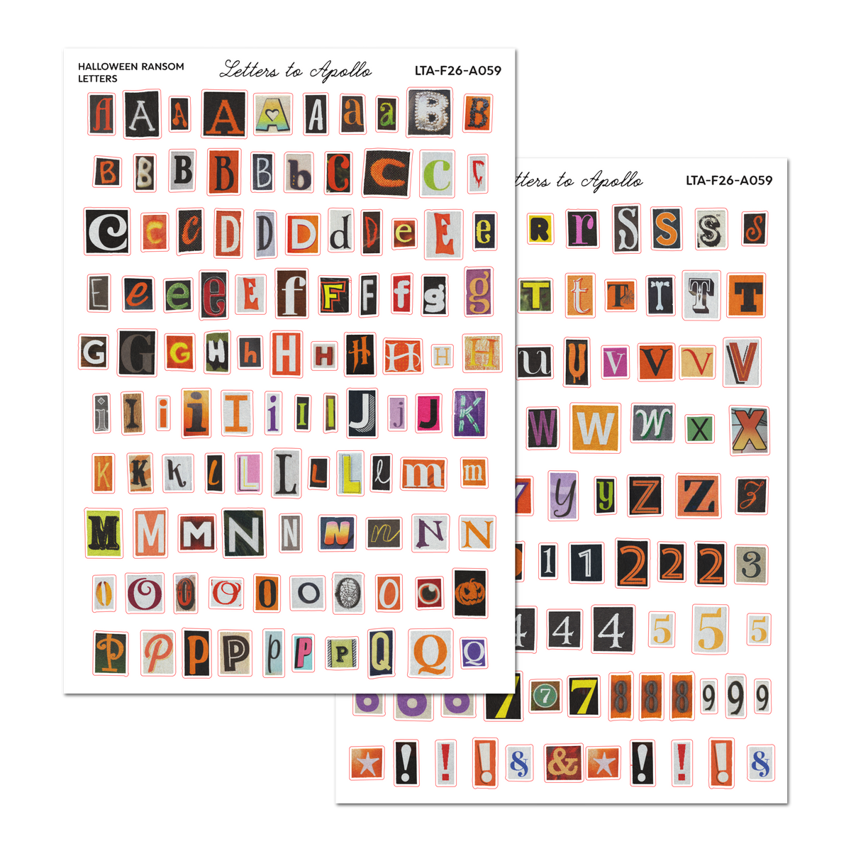 HALLOWEEN RANSOM LETTERS