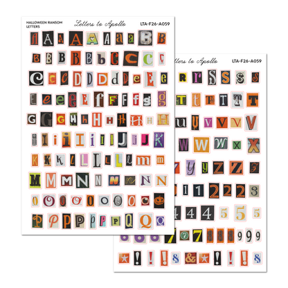 HALLOWEEN RANSOM LETTERS