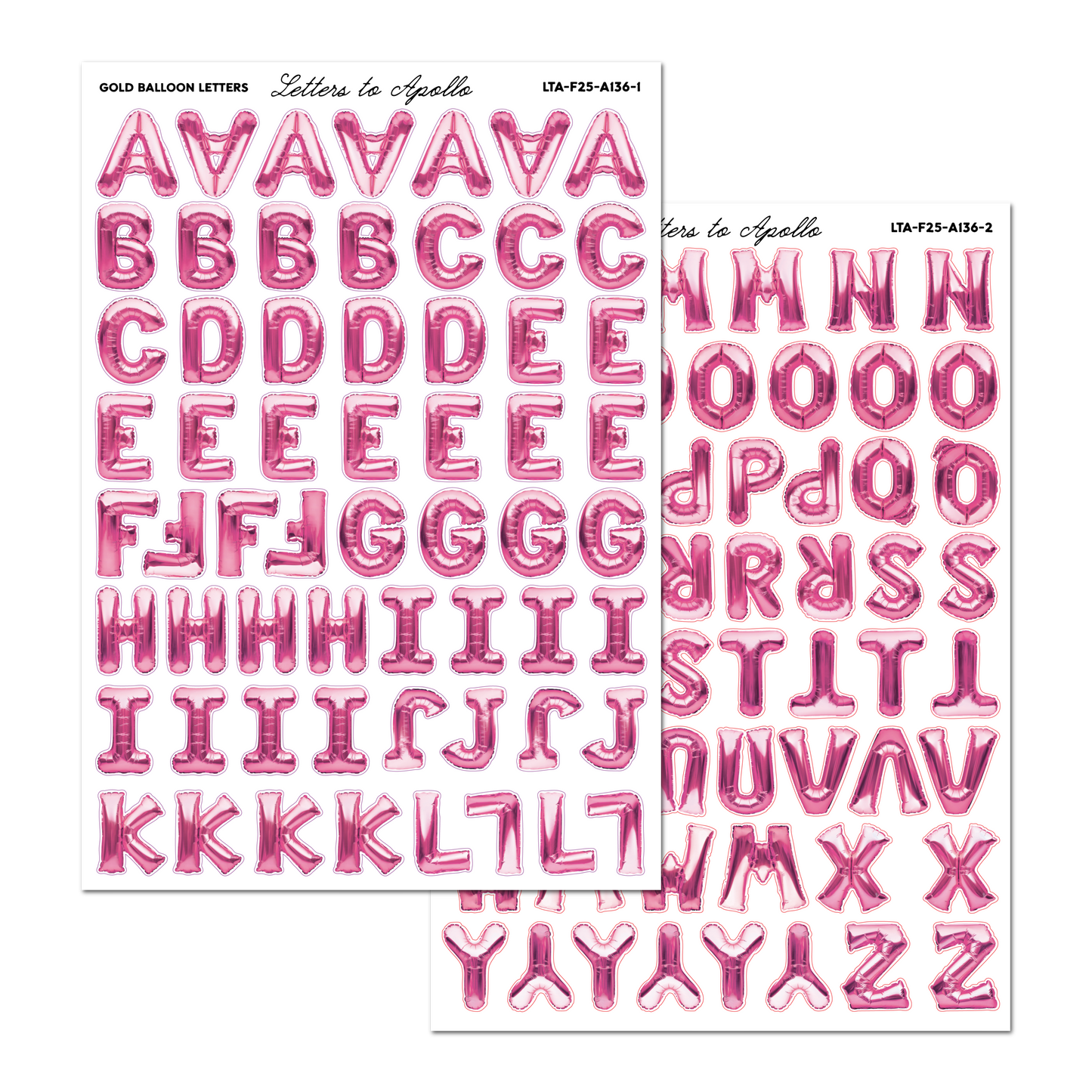PINK BALLON LETTERS