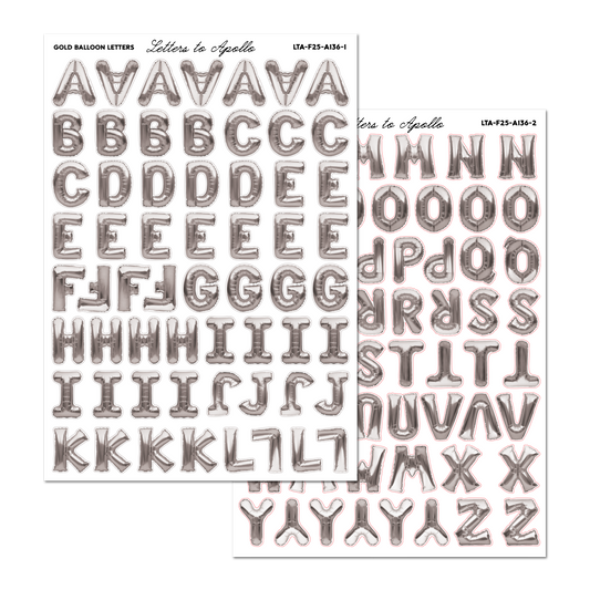 SILVER BALLON LETTERS