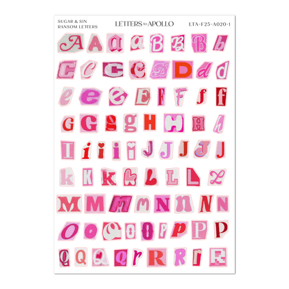 SUGAR & SIN RANSOM LETTERS