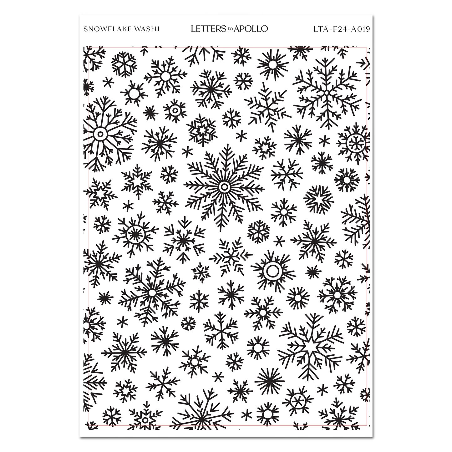 SNOWFLAKE WASHI PAPER