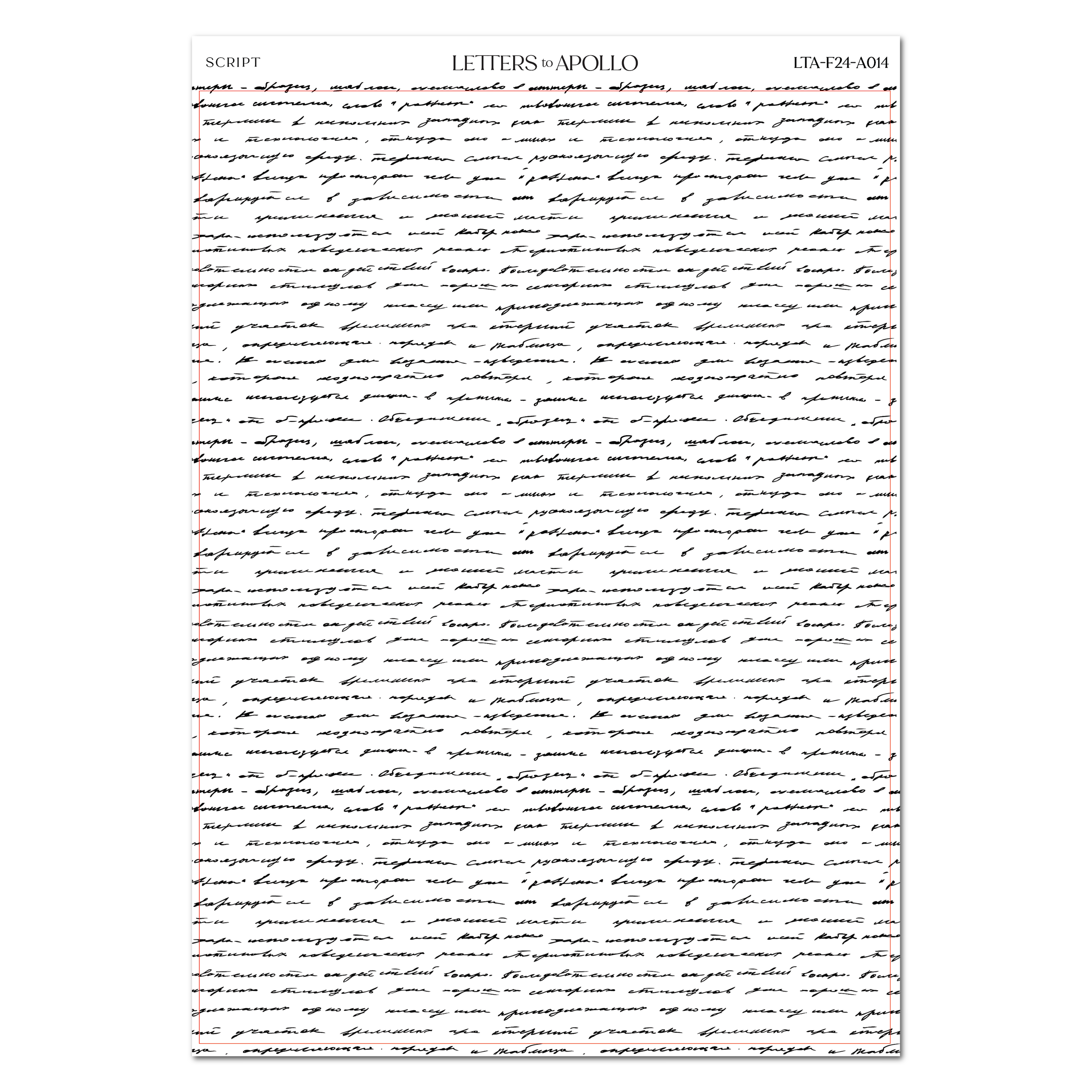 Australia Paper Script SCRIPT WASHI PAPER – Letters to Apollo